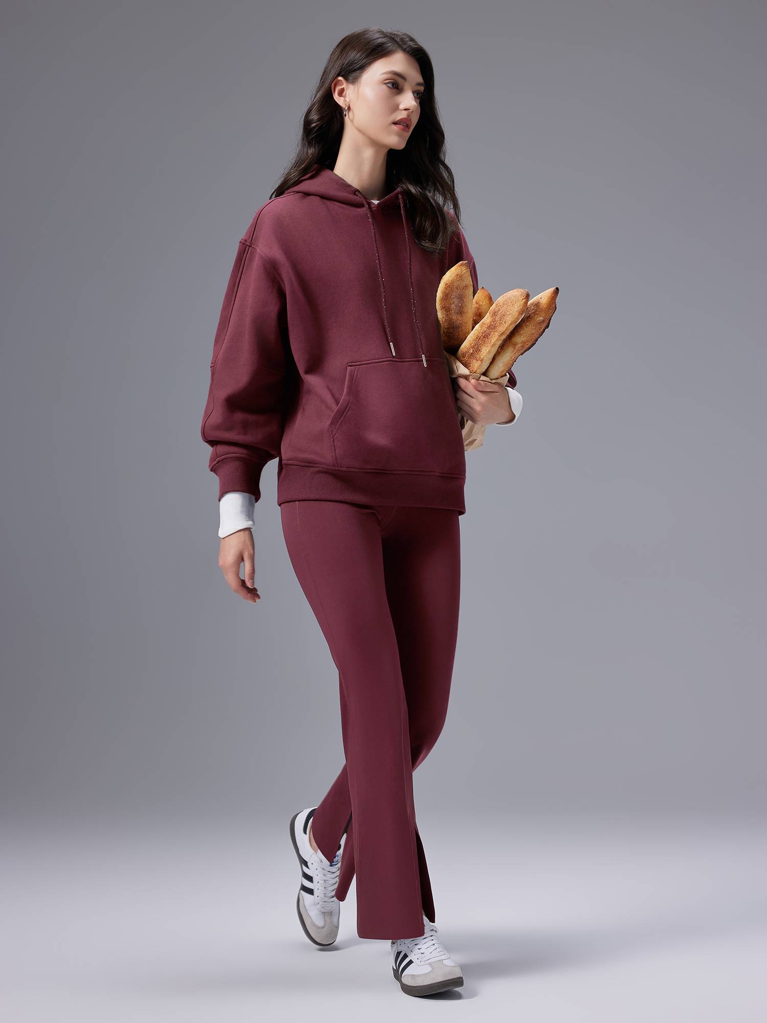 Freeleaf Cozy Fleece High-Waist Flare Pocket Pants
